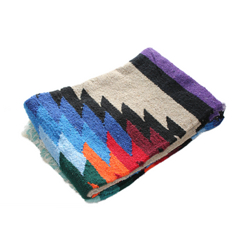 Saltillo rug - Mexican striped blanket in colourful pattern