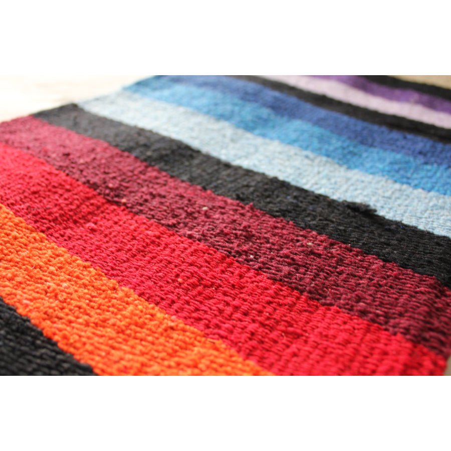 Striped blanket - Mexican Saltillo Diamond centre style