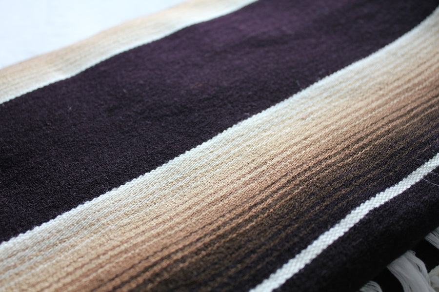 Striped serape Mexican rug