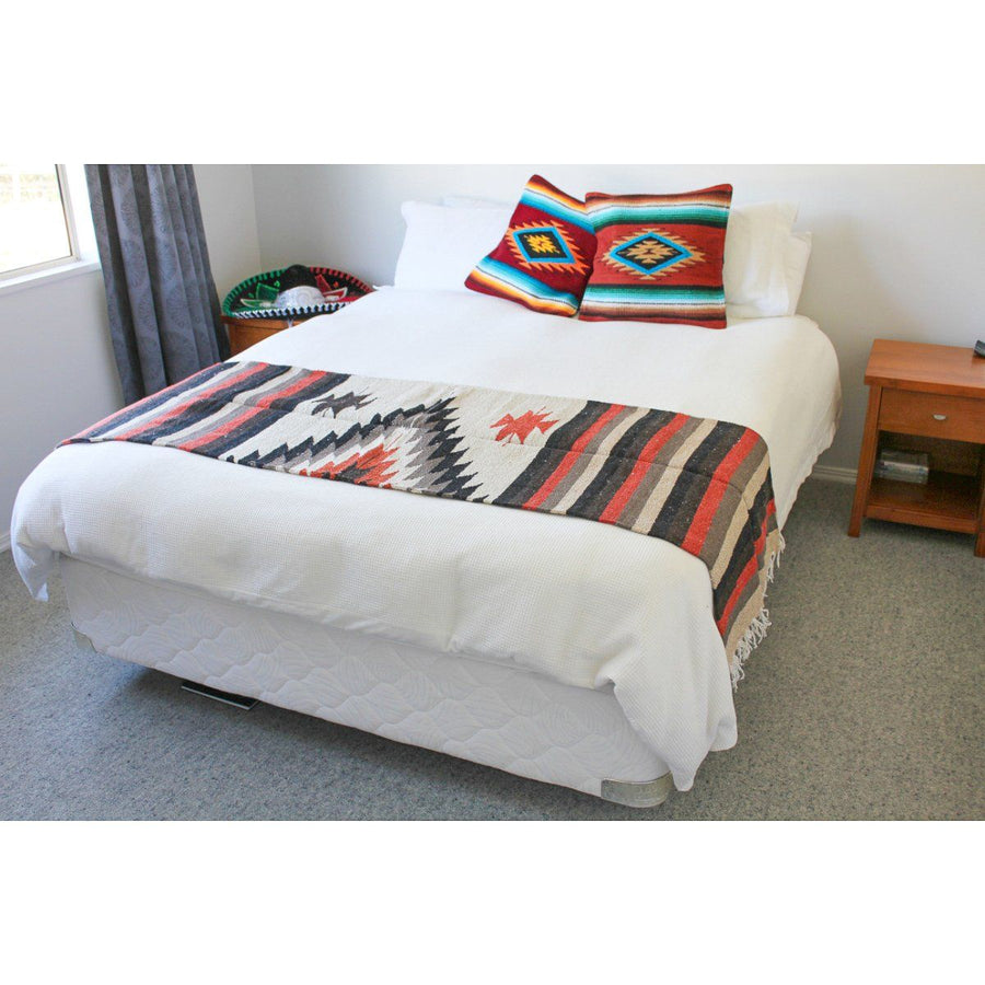 Mexican Style Diamond Blanket - Beige